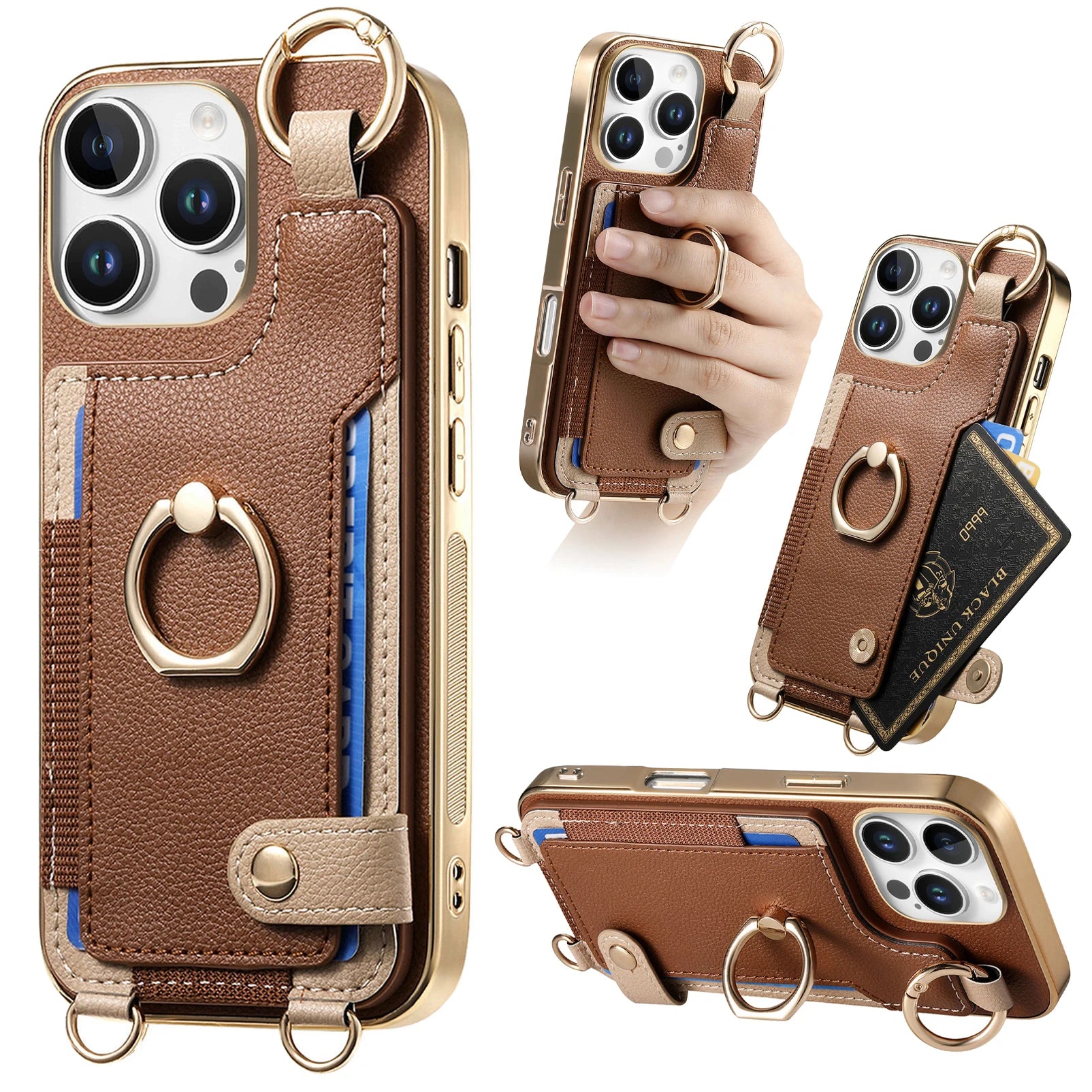 Protective Crossbody Wallet Case for iPhone 16 Series