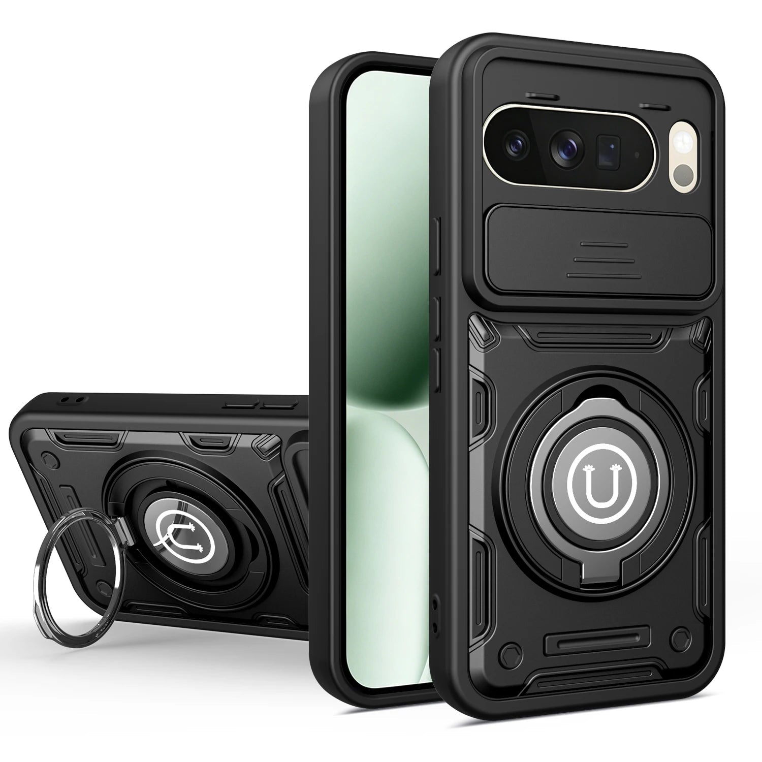 360° Rotating Metal Ring Holder Case for Google Pixel 10 Pro XL
