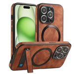 Matte PU Leather MagSafe Case for iPhone 16 Series