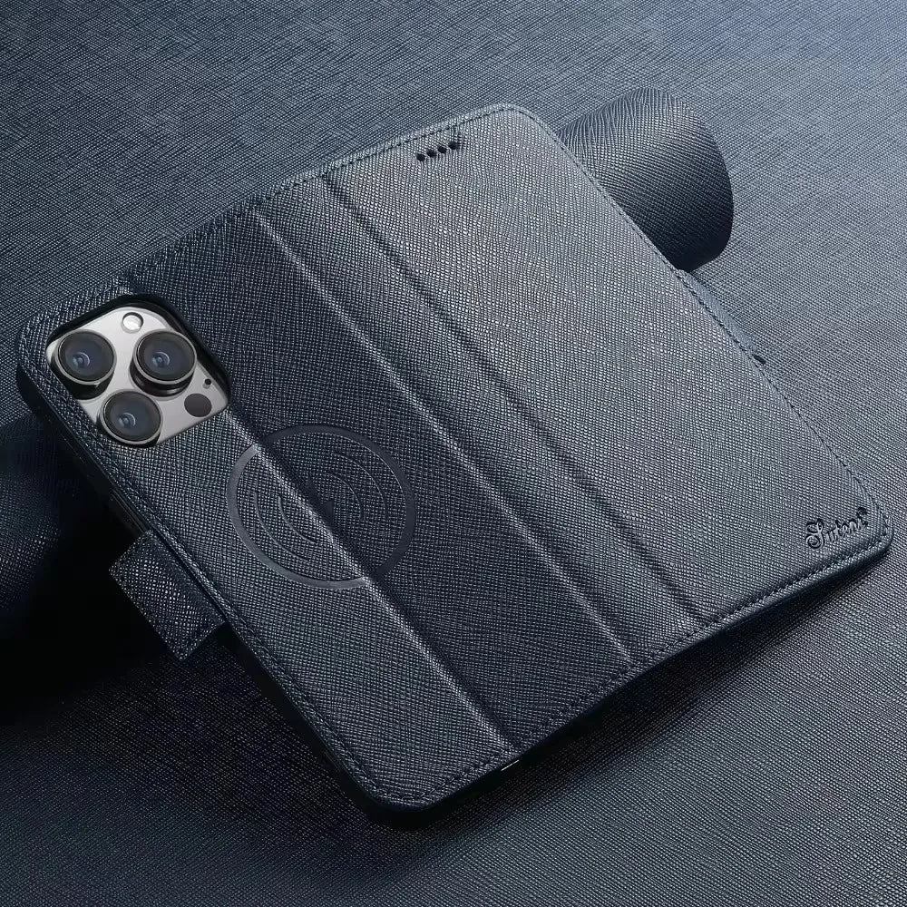iPhone 15 Series Flip Leather MagSafe Case with Card Holder