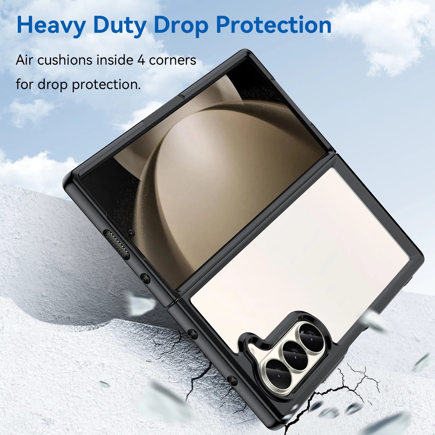 Crystal Clear TPU Protective Case for Samsung Galaxy Z Fold 6