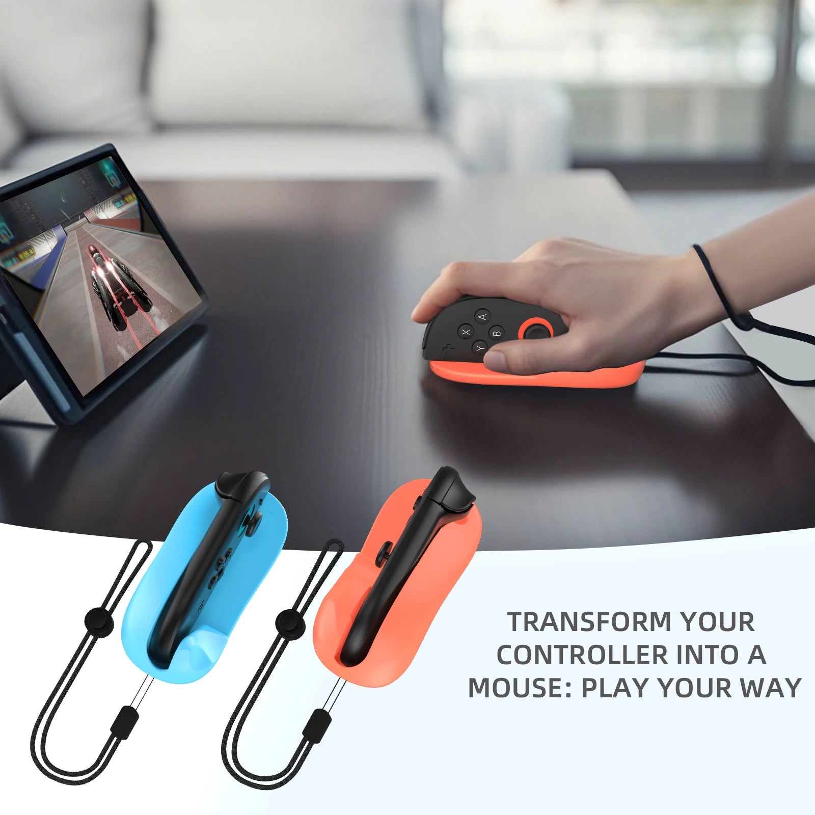 2-Pack Desktop Mouse-Style Grip Holders for Nintendo Switch 2 Joy-Con