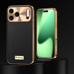 Executive Electroplated Leather Phone Case for iPhone 17 Series