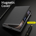 Leather Grain Flip Folio Case with Magnetic Closure for Samsung Galaxy Z Fold 8