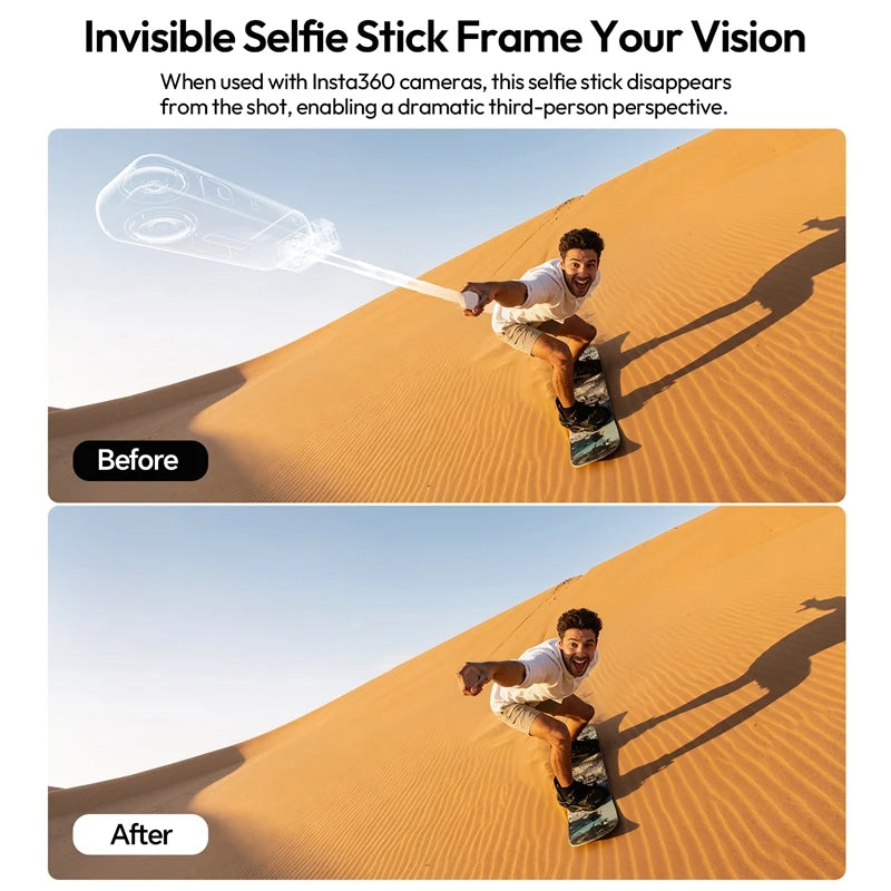 Ulanzi MT98 Foldable Selfie Stick Tripod for Action Cameras