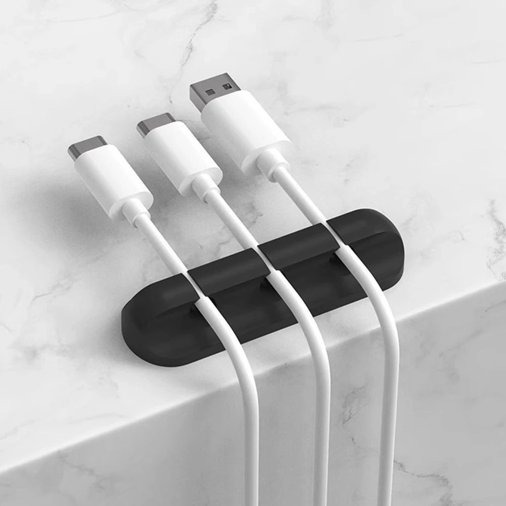 3-Slot Self-Adhesive Cable Organizer Clips