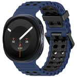 Perforated Silicone Watch Strap with Adjustable Fit for Samsung Galaxy Watch 9