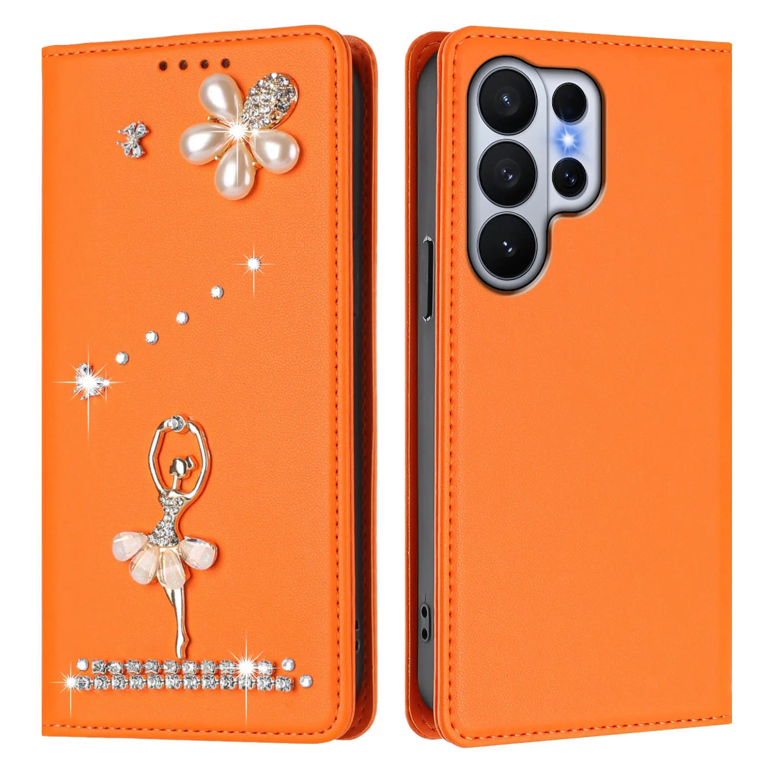 Diamond Pattern Leather Flip Wallet Case with Card Slots for Samsung Galaxy S26 Series