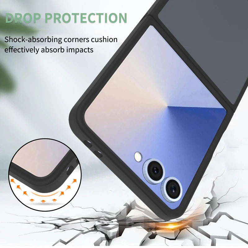 Samsung Galaxy Z Flip 7 Anti-Fingerprint Translucent Magnetic Case
