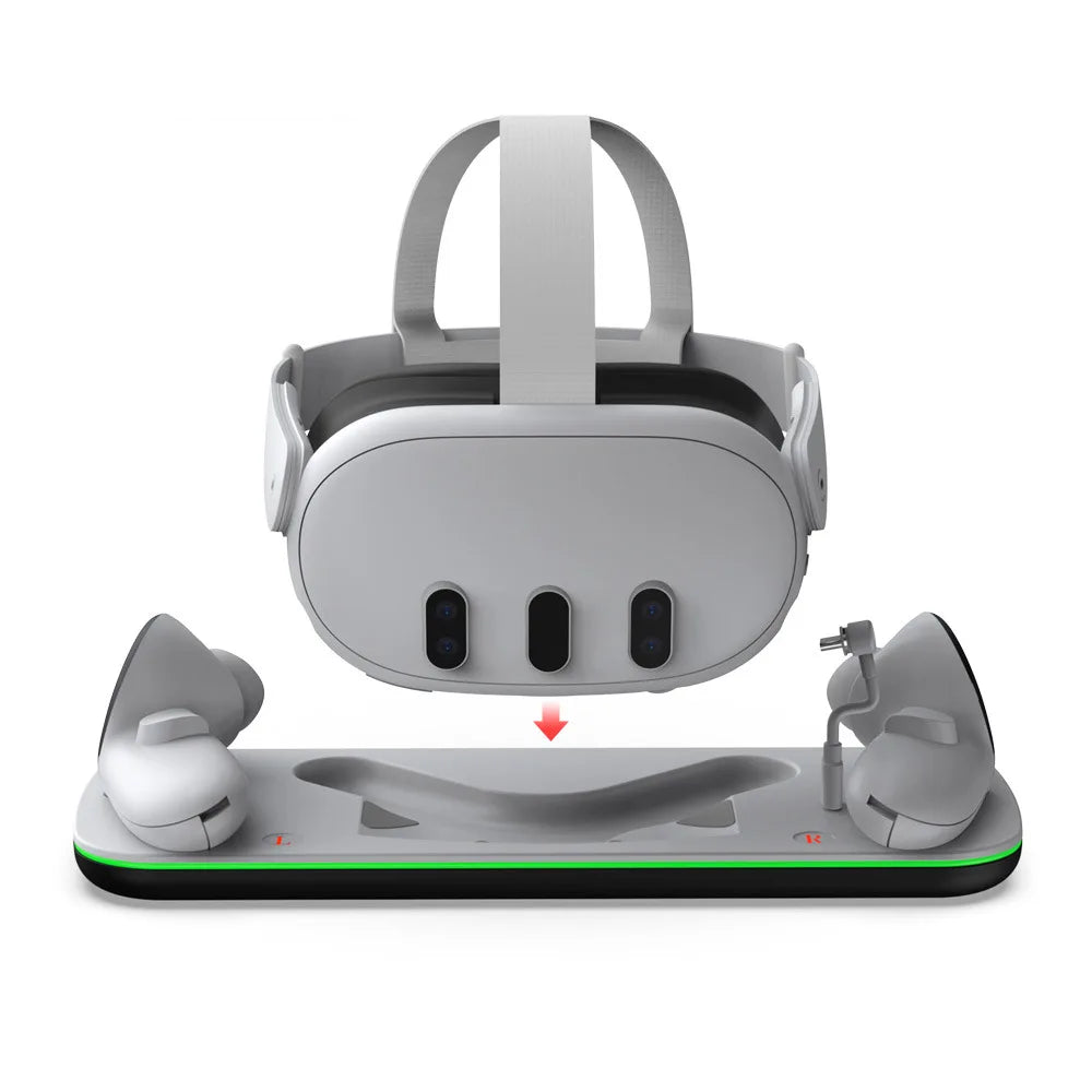 Meta Quest 3/3S Touchpoint Charger Dock with LED Light Bar