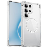 Clear Shockproof Magnetic Case with Airbag Protection for Samsung Galaxy S25 Series
