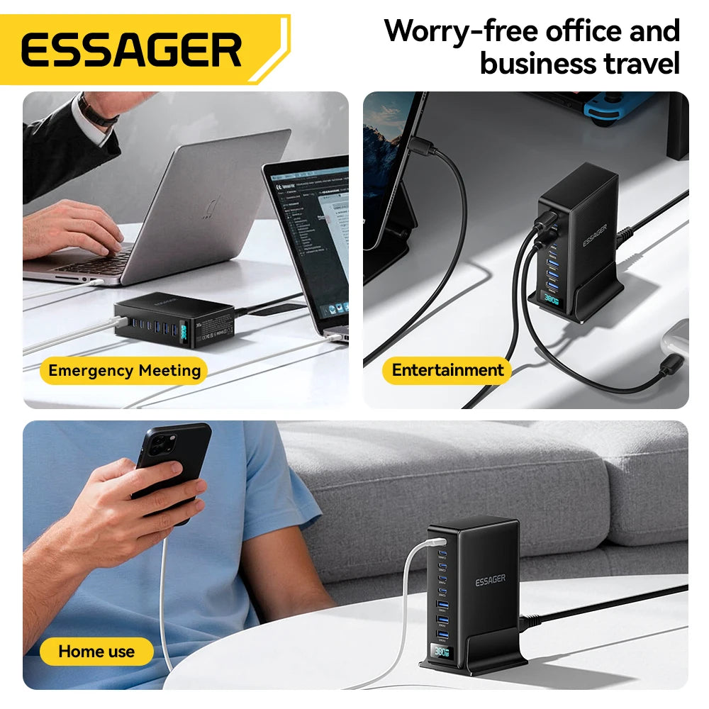 Essager 380W GaN Desktop Charger with 8 Ports