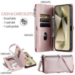 Zipper Wallet Crossbody Case for Samsung Galaxy S25 Series