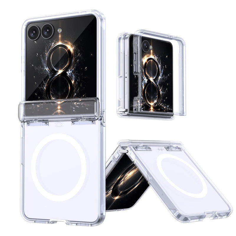 Shockproof PC and TPU Hinge Protection Case with Automatic Rebound for Samsung Galaxy Z Flip 7
