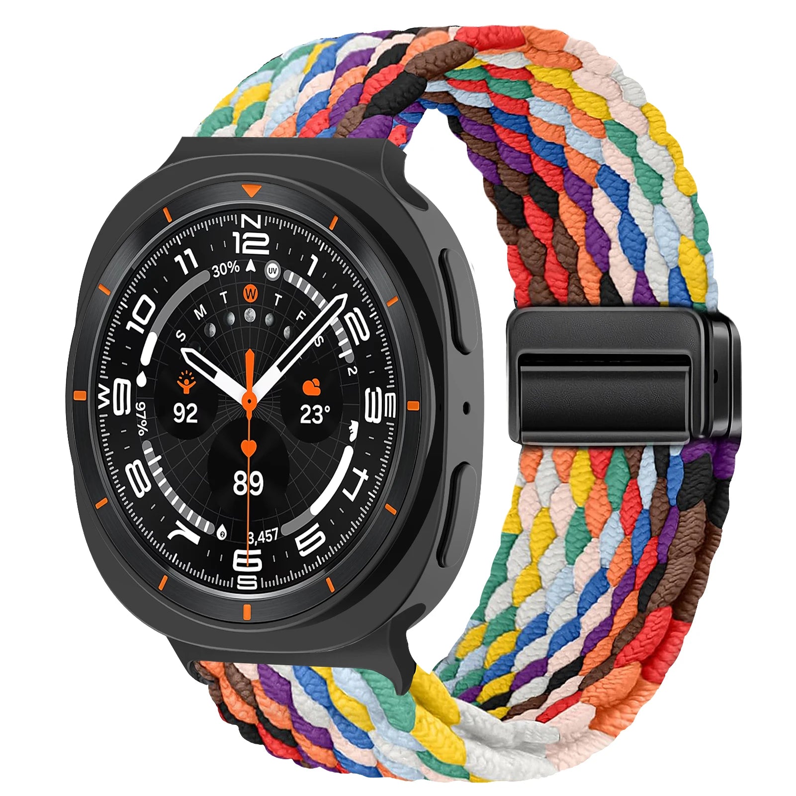 Magnetic Braided Nylon Wristband for Samsung Galaxy Watch 8 / Galaxy Watch 8 Classic
