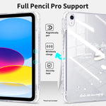 Clear-Back Trifold Stand Case with Four-Corner Airbag Protection for iPad (11th Generation)