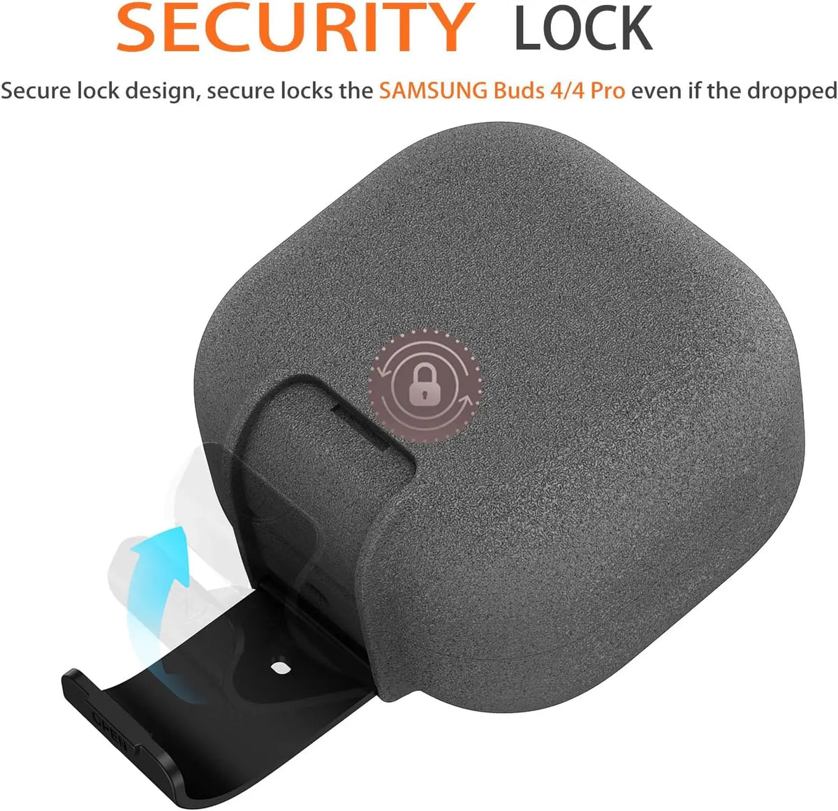 Locking Case for Samsung Galaxy Buds4 / Buds4 Pro with Phone Stand