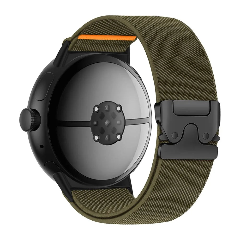 Parachute-Style Nylon Watch Band with Adjustment Teeth for Google Pixel Watch 4