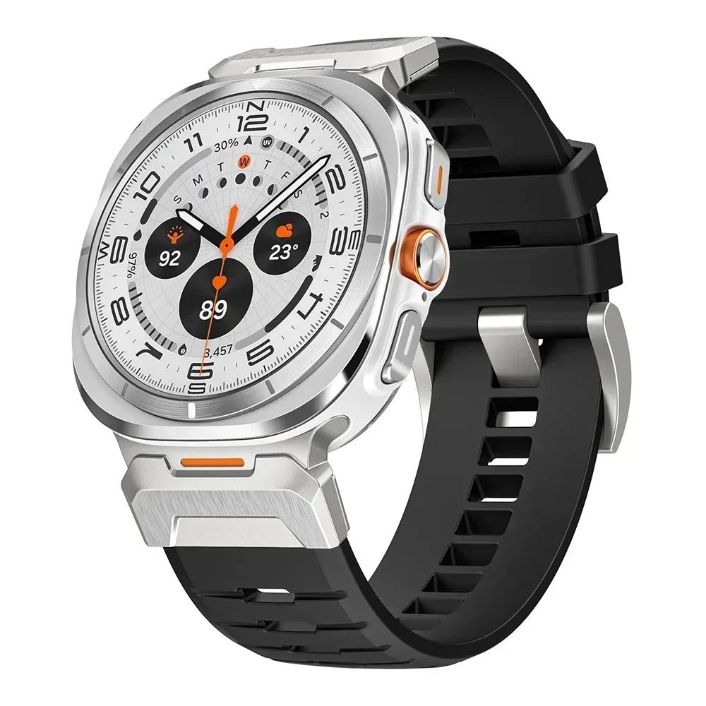 Stainless Steel & Rubber Band for Samsung Galaxy Watch Ultra and Samsung Galaxy Watch Ultra (2025)