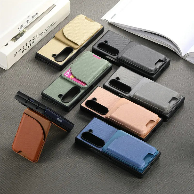 Samsung Galaxy Z Fold 7 Luxury Magnetic Leather Case with Card Holder