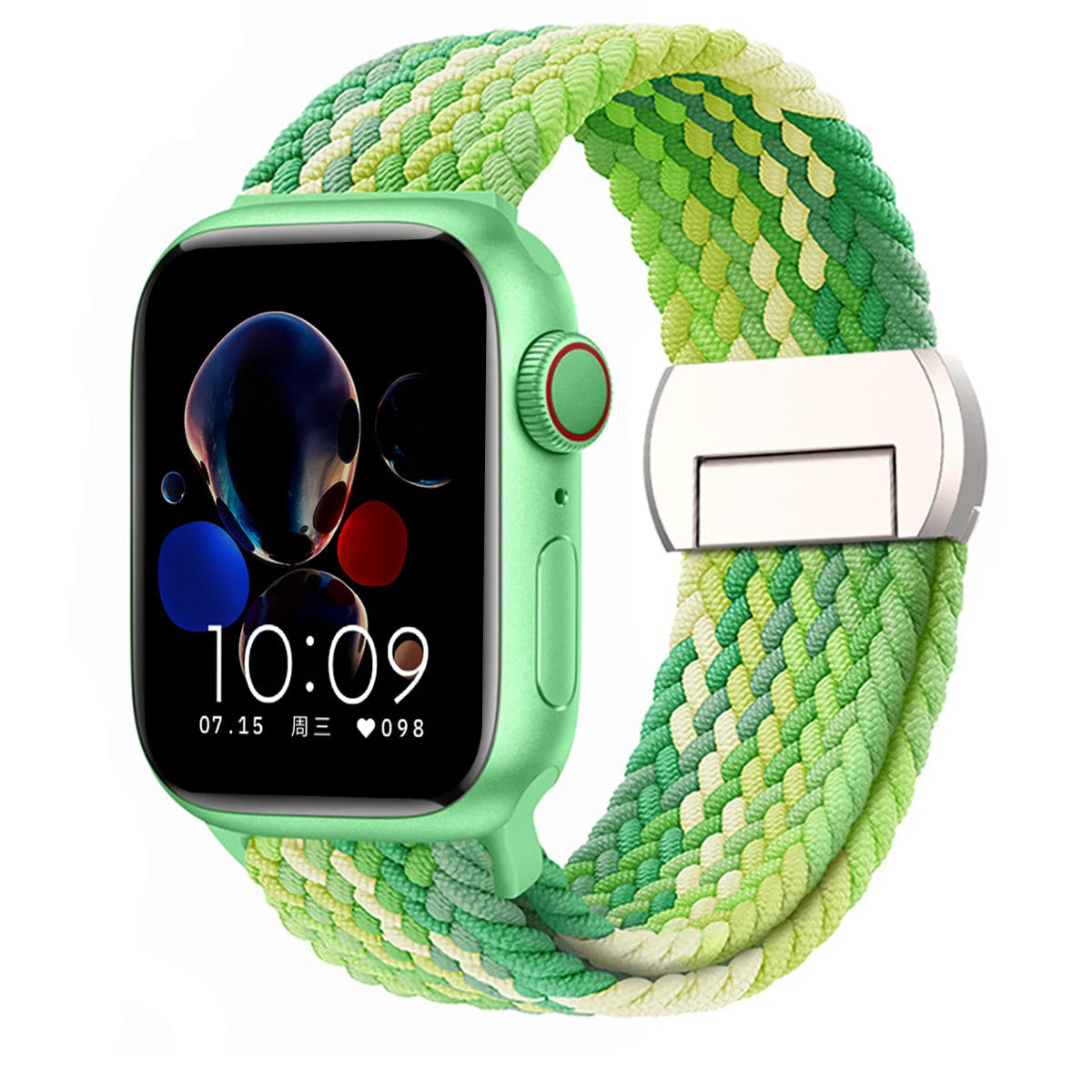Stretchable Braided Solo Loop with Magnetic Closure for Apple Watch