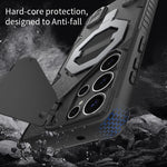 Modern Hybrid Armor Case with Privacy Lens Shield & Multi-Stand for Samsung Galaxy S26 Series