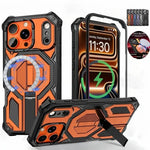 Heavy Duty Armor MagSafe Case with Metal Kickstand for iPhone 17 Series