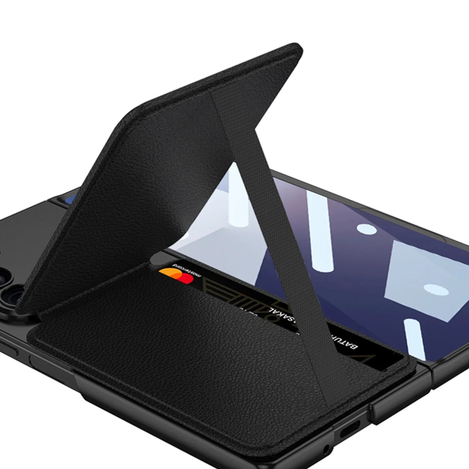 Samsung Galaxy Z Fold7 Magnetic Phone Case with Detachable Card Holder & Tempered Glass
