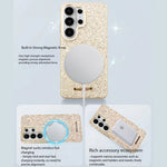 Premium Shiny Leather Magnetic Case for Samsung Galaxy S26 Series