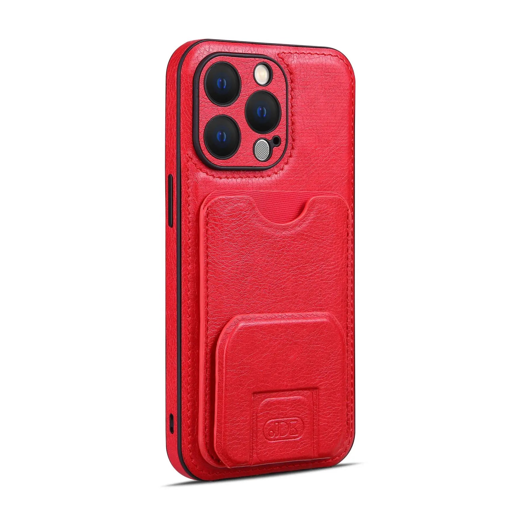 Shockproof Leather Wallet Case with Kickstand for iPhone 15 Series