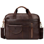 Handmade Top Layer Leather Briefcase for Men