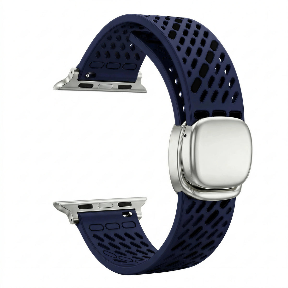 Perforated Silicone Band with Magnetic Buckle for Apple Watch