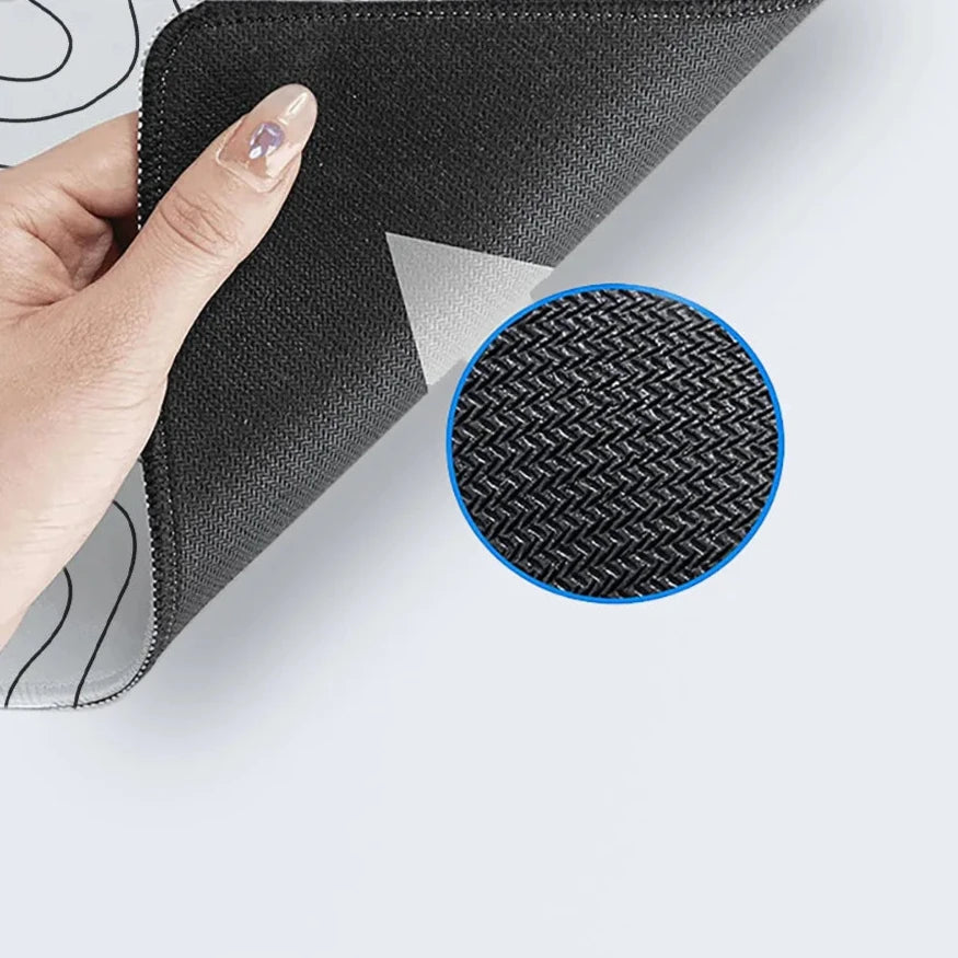 Black & White Contour Line Art Gaming Mouse Pad - Precision and Style in One