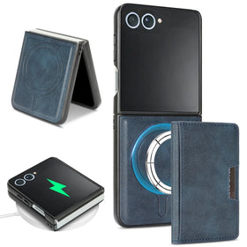 Leather Flip Case with 5-Card Detachable Wallet for Samsung Galaxy Z Flip 7