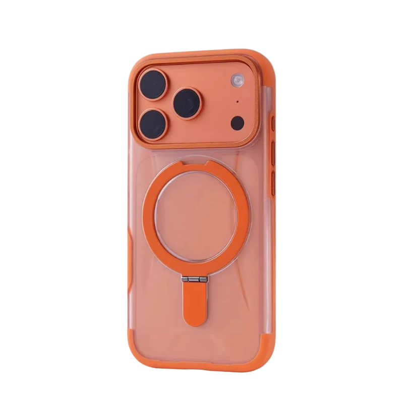 Premium Translucent MagSafe Case with Ring Kickstand for iPhone 17 Series