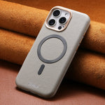 Matte Leather MagSafe Case for iPhone 16 Series