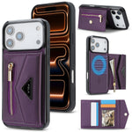 Premium Shockproof Leather MagSafe Case with Multi Card Wallet for iPhone 17 Series