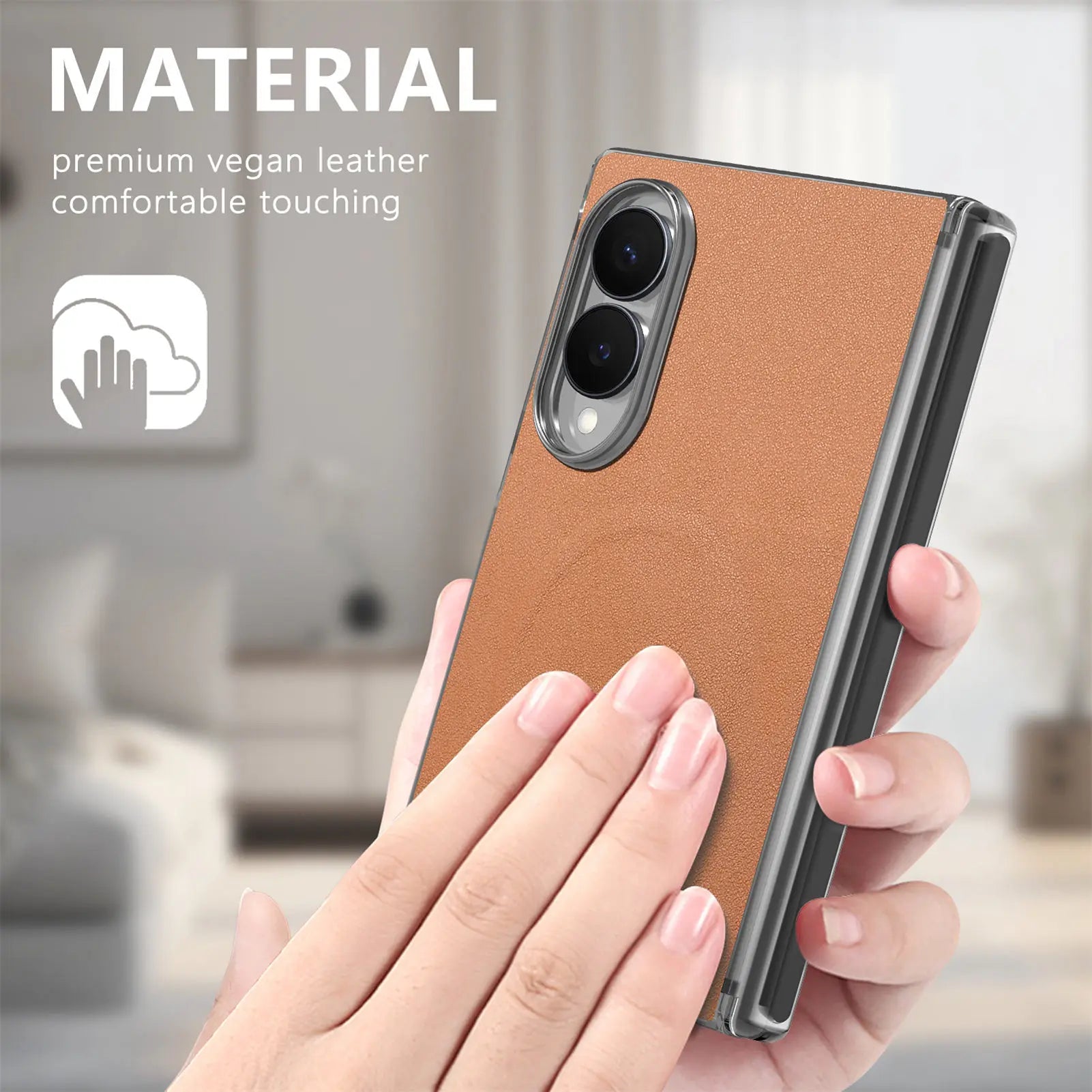 Luxury Magnetic Skin-Feel Leather Case for Samsung Galaxy Z Fold 8