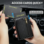 Magnetic Pop-Up Card Wallet With RFID Blocking