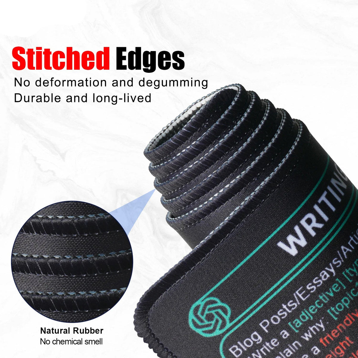 Large Mousepad With Laminated ChatGPT Cheat Sheet