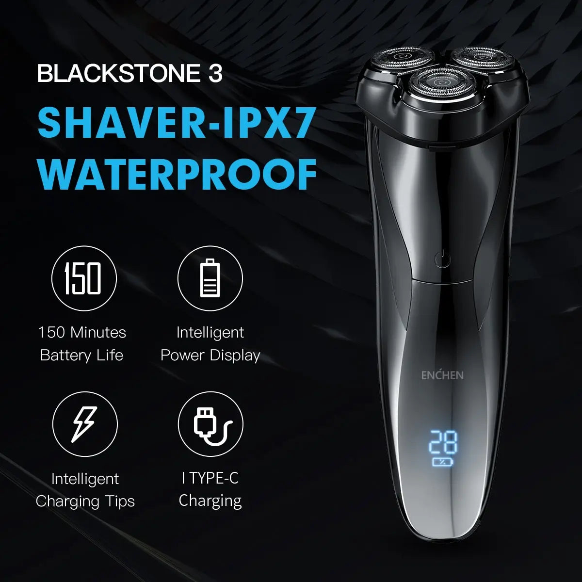 ENCHEN BlackStone 3 Electric Shaver 3D Waterproof Razor