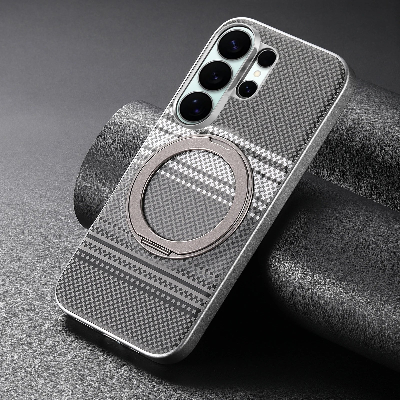 Shockproof Magnetic Gradient Case with 360° Rotating Stand for Samsung Galaxy S26 Series