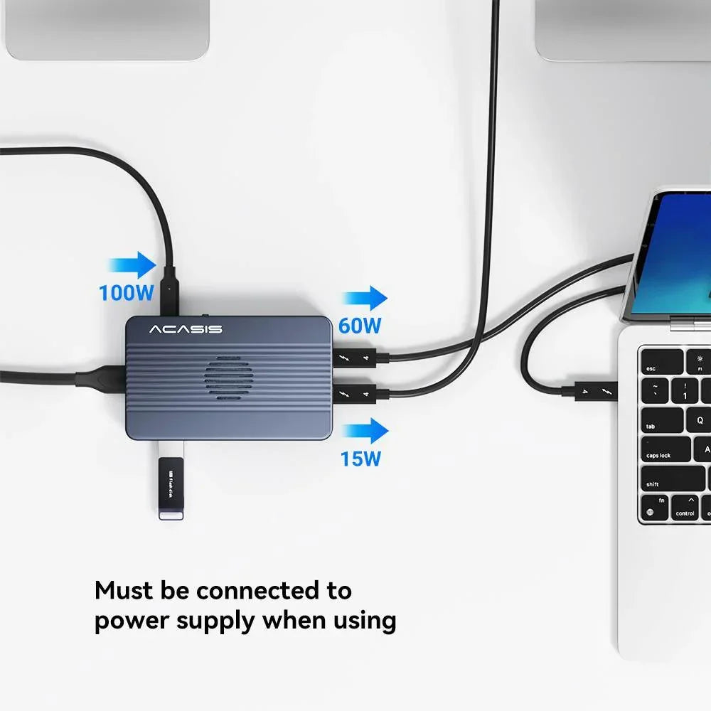 Acasis 6-Port USB-C Dock with NVMe SSD Enclosure