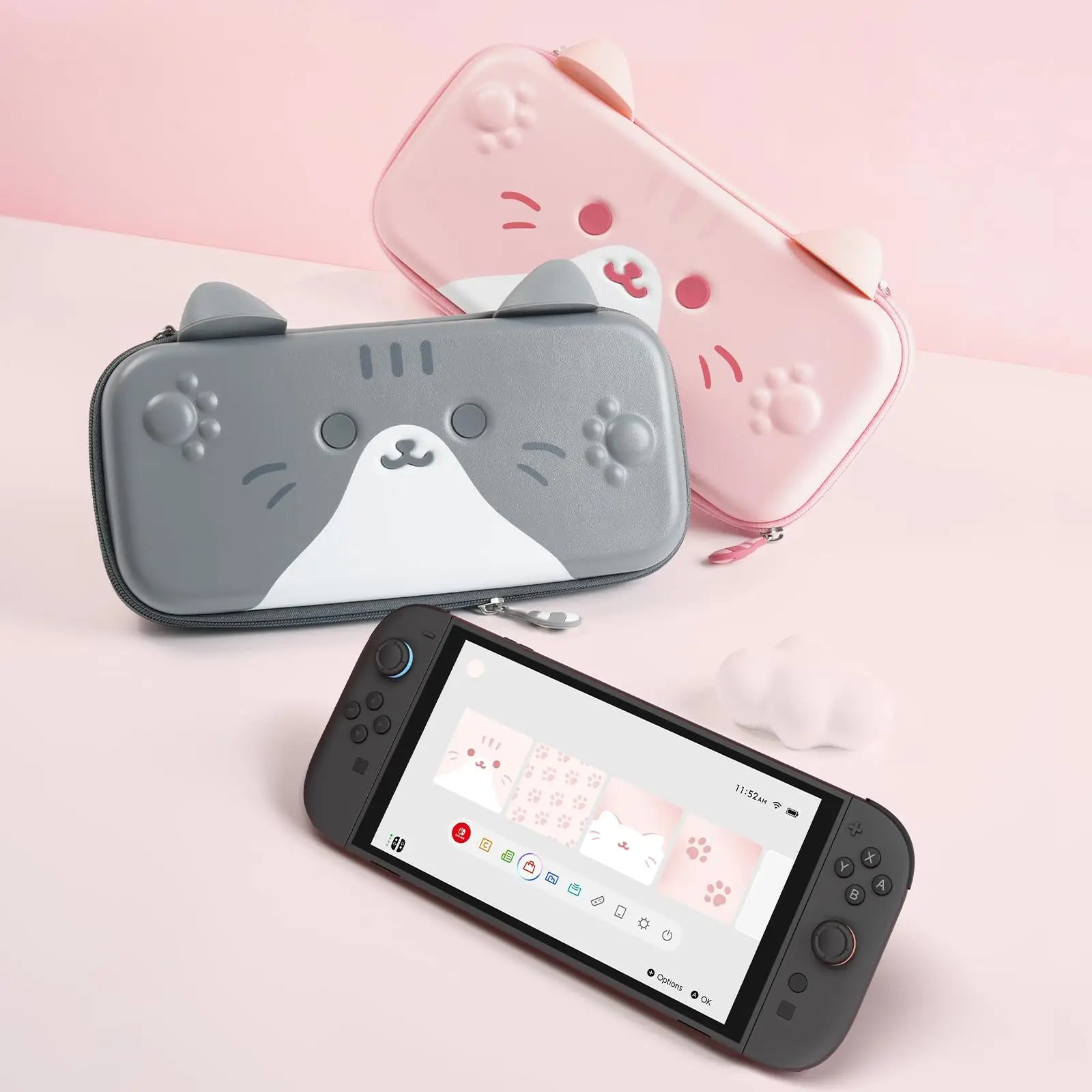 Slim Hard-Shell Cat Ear Carrying Case for Nintendo Switch 2 (2025)