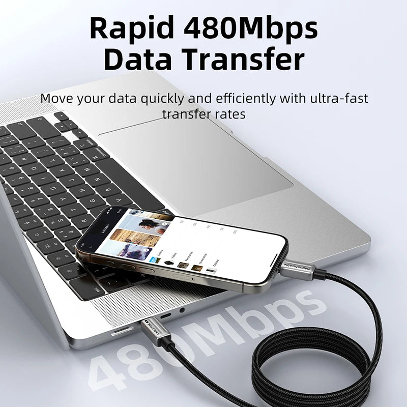 CABLETIME 240W Magnetic USB-C to USB-C Fast Charging Cable