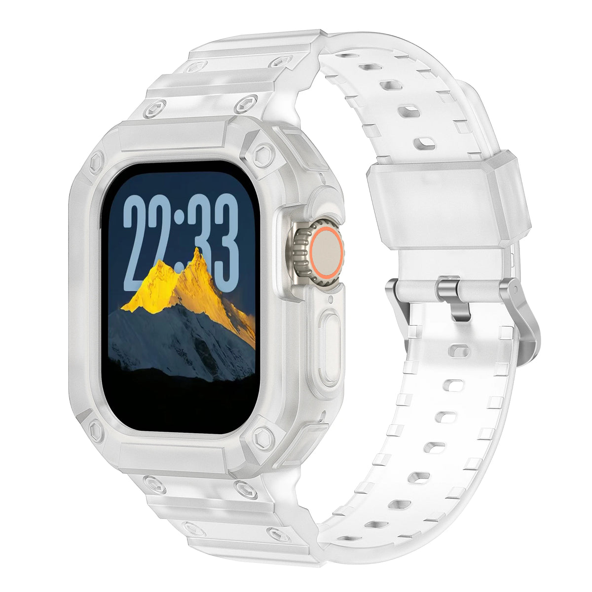 Shockproof TPU Silicone Bumper Case with Strap for Apple Watch Ultra