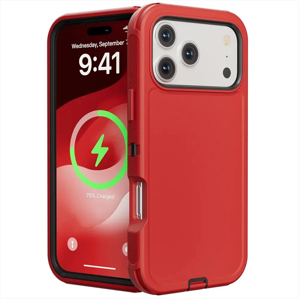 Shockproof Rugged Case with Raised Edge Protection for iPhone 17 Series