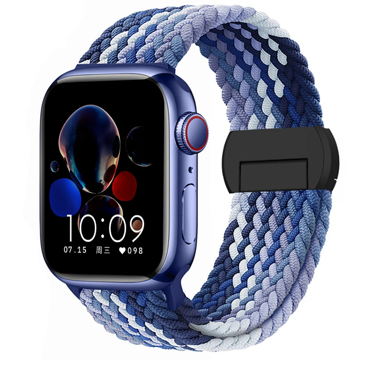 Stretchable Braided Solo Loop with Magnetic Closure for Apple Watch