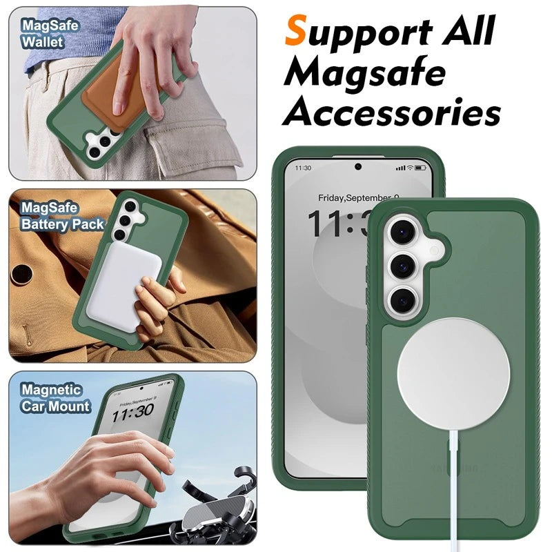 Translucent Magnetic Case with Reinforced Corner Protection for Samsung Galaxy S26 FE