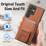 Foldable Kickstand Wallet Case with Card Slot for Samsung Galaxy S24 Series